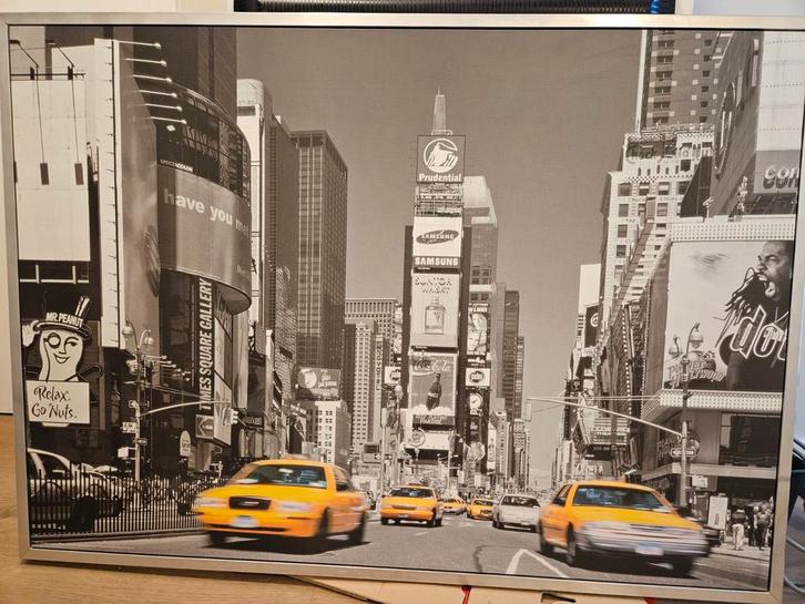 Foto van Times Square, New York / Ikea Vilshult, Huis en Inrichting, Woonaccessoires | Schilderijen, Tekeningen en Foto's, Gebruikt