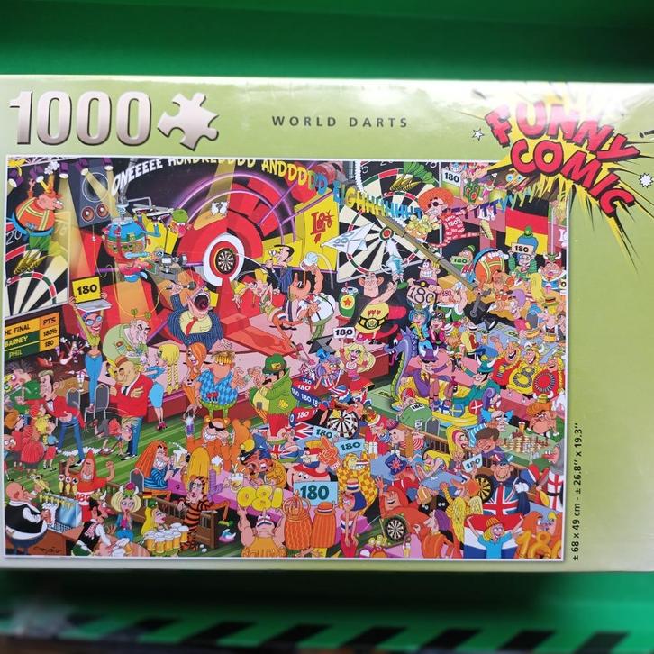 KING - COMIC COLLECTION - PUZZEL WORLD - DARTS 180, Hobby en Vrije tijd, Denksport en Puzzels, Zo goed als nieuw, Legpuzzel, 500 t/m 1500 stukjes