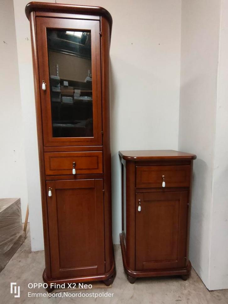 Houten Vitrinekasten, Antiek en Kunst, Antiek | Meubels | Kasten, Ophalen