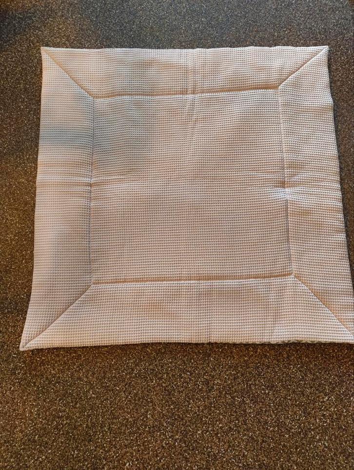 Boxkleed roze - grijs/wit 100x100cm, Kinderen en Baby's, Boxen, Gebruikt, Vierkant, Boxkleed, Ophalen of Verzenden