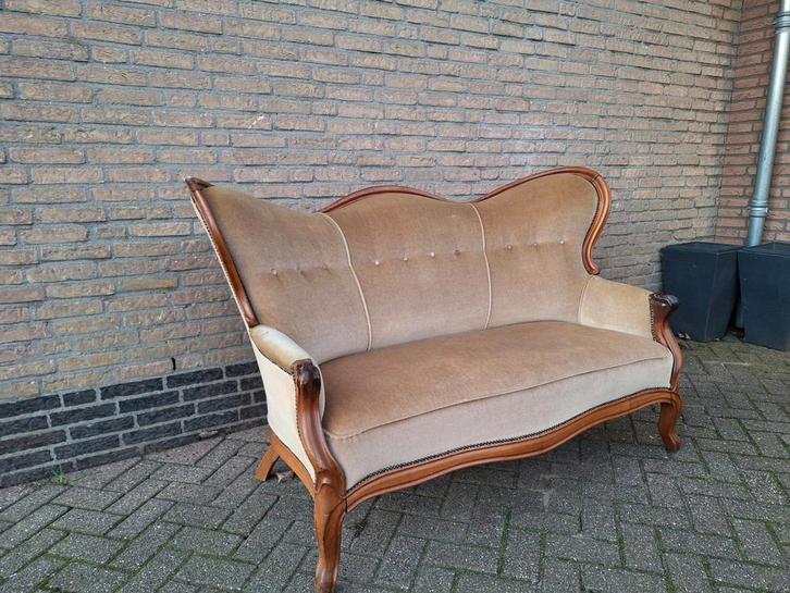 Antieke Brocante Bank, Antiek en Kunst, Antiek | Meubels | Stoelen en Banken, Ophalen of Verzenden