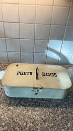 Poetsdoos emaille vintage, Ophalen of Verzenden