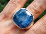 Vanoli 925 zilveren heren ring met ruwe saffier maat 22,5, Vanoli, 20 of groter, Blauw, Amsterdam