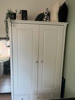 Witte massief grenen kast, Huis en Inrichting, Kasten | Kledingkasten, Ophalen, Gebruikt, 100 tot 150 cm, Met hangruimte