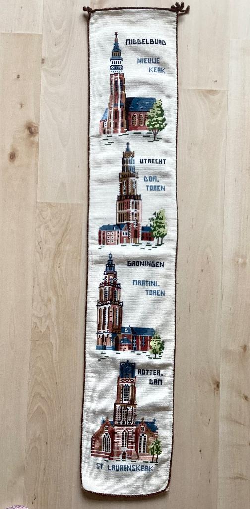 Borduurwerk, zijde, kerk, kerken, vintage, Hobby en Vrije tijd, Borduren en Borduurmachines, Gebruikt, Overige typen, Handborduren