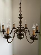 Hollandse kroonluchter met 6 armen, bolkroonluchter, Huis en Inrichting, Ophalen, Gebruikt, Metaal, Vintage
