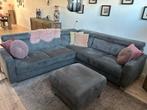 Pronto Hoekbank met Hocker - Comfortabel en Stijlvol, Ophalen, Gebruikt, Stof
