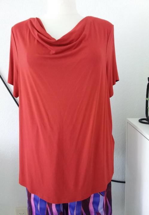 Ulla Popken - shirt met waterval hals - maat 54, Kleding | Dames, Grote Maten, Zo goed als nieuw, Shirt of Top, Overige kleuren