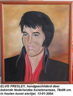ELVIS PRESLEY, UNICA handgeschilderd, 76x66 cm . 2004, Ophalen, Zo goed als nieuw, Poster, Artwork of Schilderij