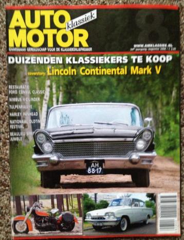 AMK: Ford Consul, Lincoln Continental Mk 5, Harley beschikbaar voor biedingen