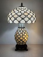 Tiffany Stijl Lamp Pearl Amber, Sn, Tiffany, Na, Ophalen of Verzenden