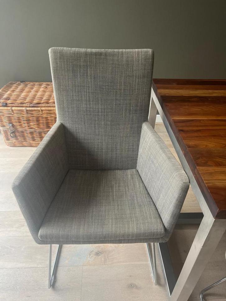 8 stuks Label Donna eettafel stoelen, Huis en Inrichting, Stoelen, Gebruikt, Stof, Ophalen