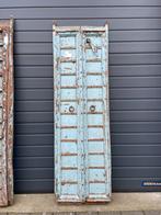 Antieke dubbele deur met fraaie blauwe patina., Huis en Inrichting, Woonaccessoires | Overige, Ophalen of Verzenden