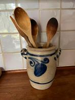 Grote Keulse pot met blauw glazuur, Antiek en Kunst, Ophalen of Verzenden