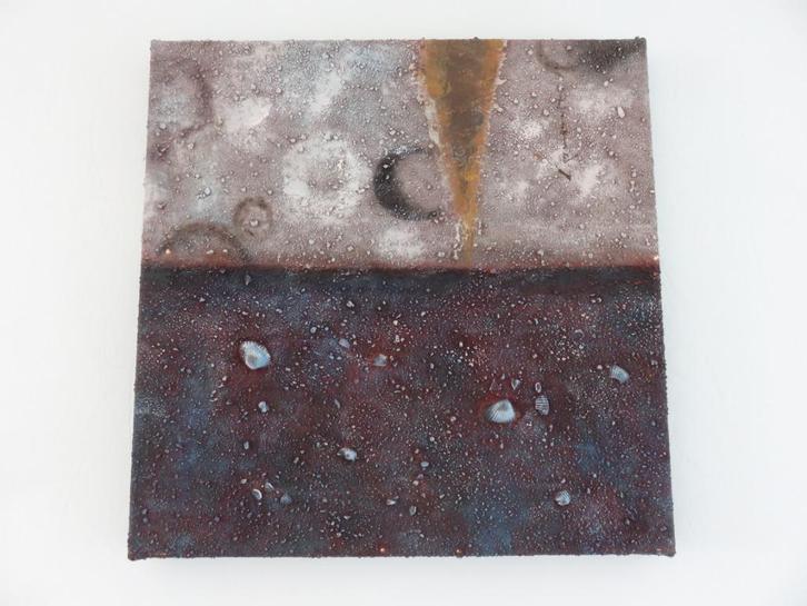 Modern schilderij op doek met schelpen - 20e eeuw, Antiek en Kunst, Kunst | Schilderijen | Modern, Ophalen of Verzenden