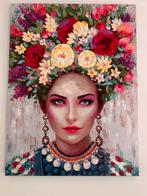 Canvas schidlerij 120 x 90 cm, Antiek en Kunst, Ophalen of Verzenden