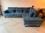 Nette Lounge Hoekbank Petrol Velvet Kleur Incl. Kussen Set!, Ophalen, Gebruikt