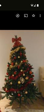 Kunstkerstboom  180 cm met verlichting en ornamenten, Diversen, Kerst, Ophalen, Zo goed als nieuw