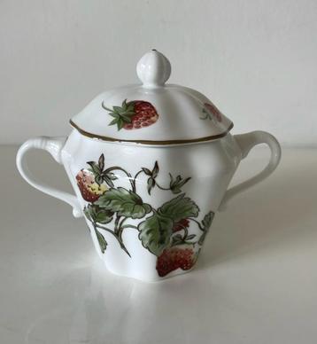Coalport strawberry suikerpot beschikbaar voor biedingen