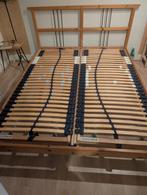Ikea bed met lattenbodems, Ophalen, Bruin, Tweepersoons, 140 cm