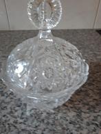 Mooie nieuwe luxe bonbon schaal met deksel hoogte is 23 cm., Nieuw, Glas, Glas of Glazen, Ophalen of Verzenden