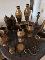 Koperen kaststel twee keer, 2 koperen kruiken 19 stuks, Ophalen, Koper