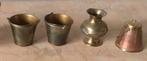 Kleine koperen potjes/vaasje, Ophalen of Verzenden
