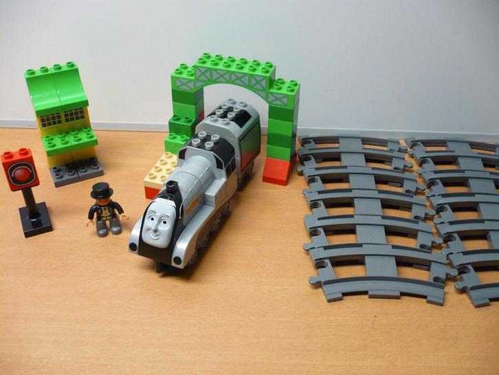 Duplo Spencer en de dikke conducteur met treinbaan  ( 3353 ), Kinderen en Baby's, Speelgoed | Duplo en Lego, Gebruikt, Duplo, Complete set