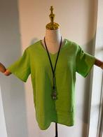 Lime groene blouse 50% linnen: €50 voor 15! Maten 38,40,42, Kleding | Dames, Maat 38/40 (M), Nieuw, Ophalen of Verzenden, Korte mouw