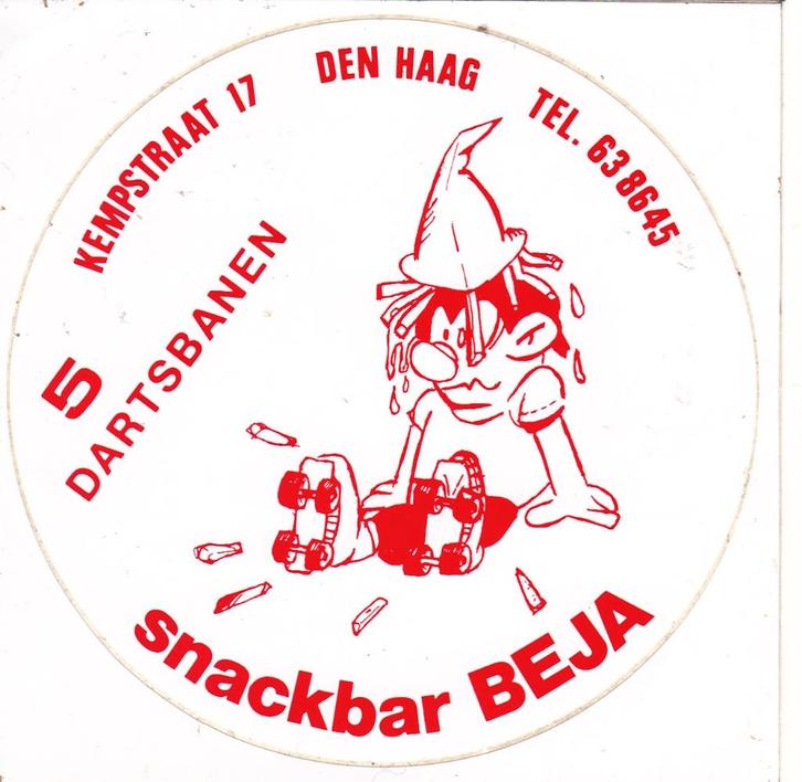 Sticker horeca Snackbar Beja Den Haag Kempstraat (1), Verzamelen, Stickers, Zo goed als nieuw, Overige typen, Verzenden