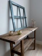 Mooie robuuste landelijke sidetable in oud bruin., Huis en Inrichting, Ophalen, Nieuw