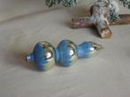 Oude zilveren pegel blauw gesuikerd kerstbal, Ophalen of Verzenden, Gebruikt