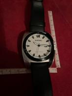 Diesel heren horloge, Overige merken, Leer, Staal, Ophalen of Verzenden