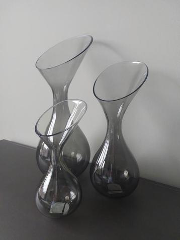 Vazen luxe glasvazen grijs Light & Living 3 stuks Nieuw beschikbaar voor biedingen