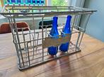 Vintage metalen flessenmand / krat voor 10 flessen, Verzamelen, Ophalen of Verzenden, Huis en Inrichting