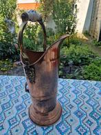 Oude koperen kolenkit (of paraplu bak) delfts blauw handvat, Antiek en Kunst, Ophalen of Verzenden, Koper