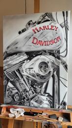 Schilderij Harley Davidson, Antiek en Kunst, Kunst | Schilderijen | Modern, Ophalen of Verzenden