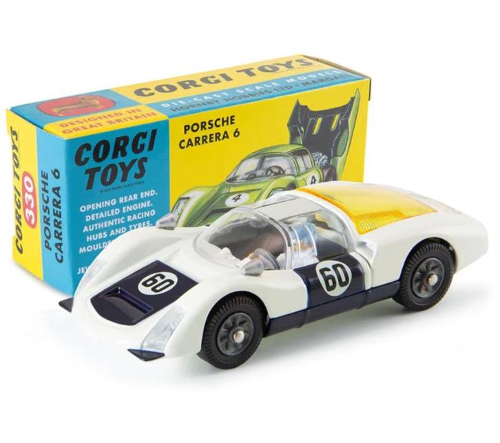 Porsche Carrera 6 blauw / wit schaal 1/43 CORGI NEW ref. 330, Hobby en Vrije tijd, Modelauto's | 1:43, Nieuw, Auto, Corgi, Verzenden