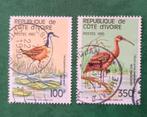Ivoorkust 1985 ,2 pzs vogels, Verzenden, Overige landen, Gestempeld