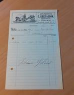 Steenwijk stalhouderij J. Krist oude factuur 1923, Ophalen of Verzenden, Zo goed als nieuw