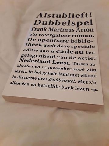 Dubbelspel - roman - Frank Martinus Arion - Nederland Leest beschikbaar voor biedingen