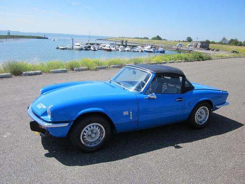 Triumph 1500 1979, Auto's, Triumph, Particulier, Spitfire, Benzine, Cabriolet, Handgeschakeld, Blauw, Zwart, Leder, Achterwielaandrijving