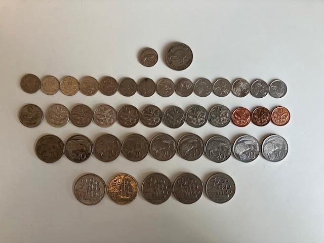 36 munten Nieuw Zeeland, 1964-2012, Postzegels en Munten, Munten | Europa | Niet-Euromunten, Losse munt, Overige landen, Ophalen of Verzenden