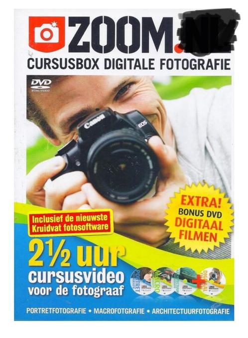 ZOOM Cursusbox Digitale Fotografie 4 DVD Box NL Nieuw!!, Cd's en Dvd's, Dvd's | Documentaire en Educatief, Nieuw in verpakking