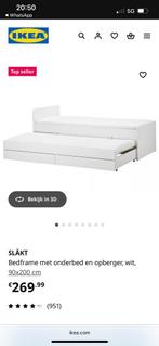 Släkt bed uitklapbaar met lades en 2 matrassen, Huis en Inrichting, Slaapkamer | Bedden, Ophalen, Gebruikt, 90 cm, Eenpersoons