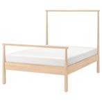 Ikea Gjora bed, lattenbodem & matras (140x200), Huis en Inrichting, Ophalen, Beige, Tweepersoons, Scandinavisch