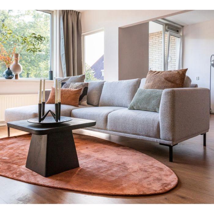 Hoekbank Andelst Links Grijs (zgan) - Woonexpress, Huis en Inrichting, Banken | Complete zithoeken, Zo goed als nieuw, Stof, Ophalen