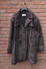 Ulla Popken leren jas, maat 58/60, antraciet, Maat 46/48 (XL) of groter, Ulla Popken, Ophalen of Verzenden, Grijs