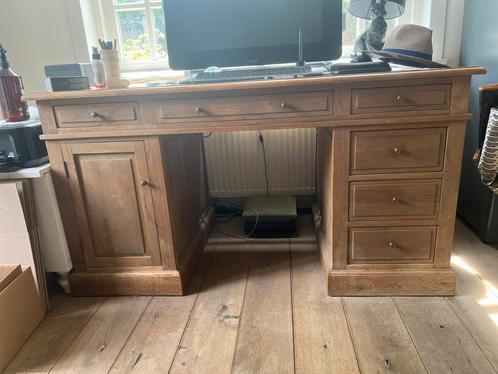 Flamant Eiken Bureau - Prachtig!, Huis en Inrichting, Bureaus, Gebruikt, Bureau, Ophalen of Verzenden