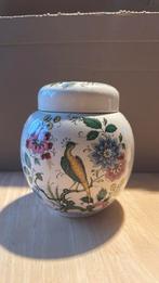 Sadler pot met deksel – vintage Staffordshire pauw/bloemen, Ophalen of Verzenden